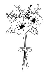 Isolated bunch of flowers design