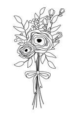 Isolated bunch of flowers design