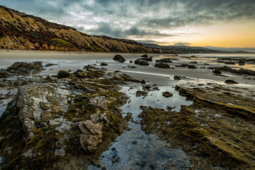 Good morning!! Crystal Cove State Park. Lovely morning walk with gorgeous light, clouds, stones formation, and ocean view.