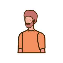 young man on white background