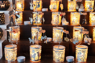 Decorated advent candles