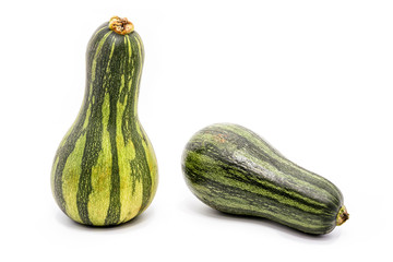 Fresh vegetable marrow. Isolated on white. Brazilian zucchini, typical vegetable of Minas Gerais.