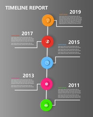 Timeline Report web Template Milestone graphic - Vector
