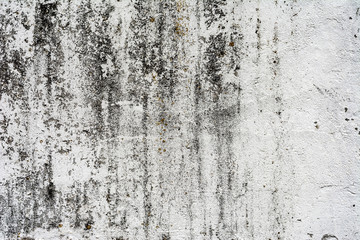Obraz premium texture of an old wall with uneven cracked stucco, dirty surface of the exterior painted wall