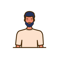 young man on white background