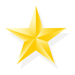 Obraz premium Realistic gold star icon for your design