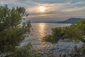 Coucher de soleil sur Nice depuis le Cap Ferrat