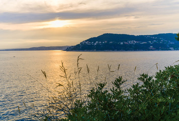 Coucher de soleil sur Nice depuis le Cap Ferrat