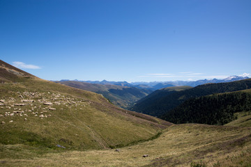 Fototapeta na wymiar Paysage de montagne Pyrenees hill France
