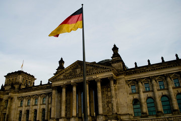 Fototapeta na wymiar Reichstag Bandera