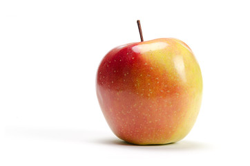 One red apple isolated on a white background
