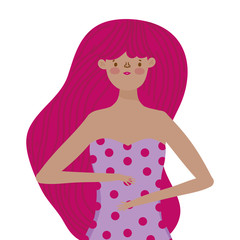 Girl with summer swimwear design