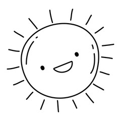 Summer sun cartoon vector design