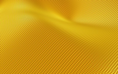 Particle drapery luxury gold background,3d rendering