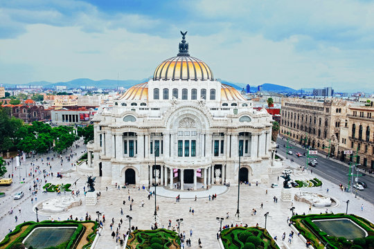 Aerial view of Palacio de Bellas Artes