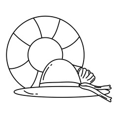 Summer float and hat vector design