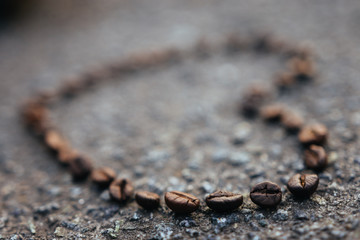 Coffee Beans On Stony Background