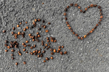 Coffee Beans On Stony Background