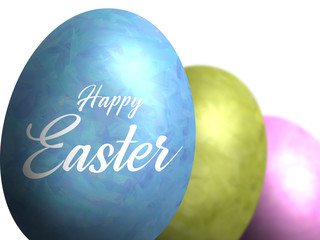 Easter Illustration with painted Easter Eggs