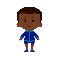 Cartoon Kid Character Isolated On White Background