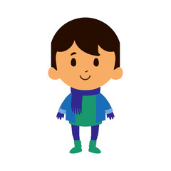 Cartoon Kid Character Isolated On White Background