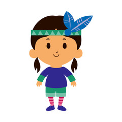 Cartoon Kid Character Isolated On White Background