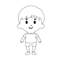 Cartoon Kid Character Isolated On White Background