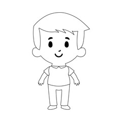 Cartoon Kid Character Isolated On White Background