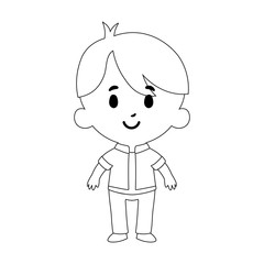 Cartoon Kid Character Isolated On White Background