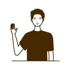 silhouette of man on white background