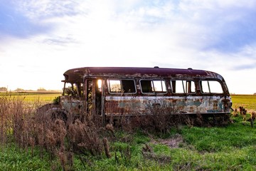 Sunset bus
