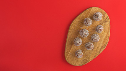 Energy bites for raw vegan diet , no bake