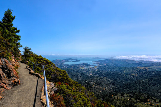 Trail on Mount Tamalpais looking towards San Francisco, CA © Ian