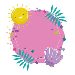 Summer and vacation icon set design