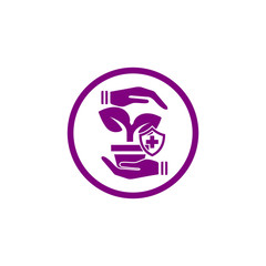 insurance,business protection,crops insurance, life and family insurance purple color icon