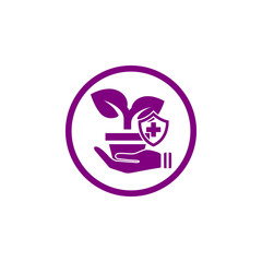 insurance,business protection,crops insurance, life and family insurance purple color icon