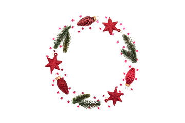 Christmas ornament on white.