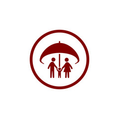 insurance,business protection,crops insurance, life and family insurance orange color icon