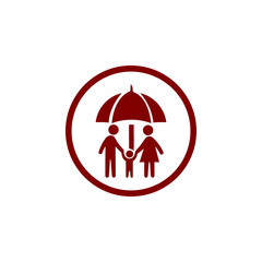 insurance,business protection,crops insurance, life and family insurance orange color icon