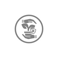 insurance,business protection,crops insurance, life and family insurance grey color icon 
