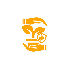 insurance,business protection,crops insurance, life and family insurance orange color icon