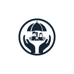 insurance,business protection,crops insurance, life and family insurance icon
