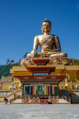 Buddha Dordenma on top of the mountain overlooking Thimpu, Bhutan