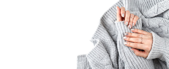 Manicured woman hands