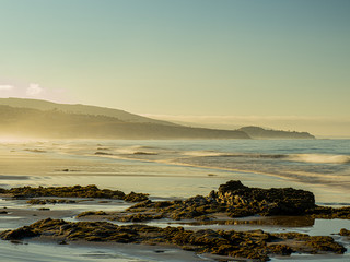 Good Morning!! Crystal Cove State Park. Lovely walk with gorgeous light, clouds, rocks formations, and ocean view