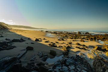 Good Morning!! Crystal Cove State Park. Lovely walk with gorgeous light, clouds, rocks formations, and ocean view