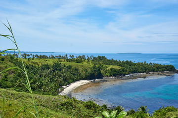View over coast at Tropical Island, Siargao Island Landscape