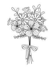 Isolated bunch of flowers design