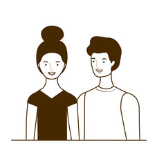 silhouette of couple of people standing on white background