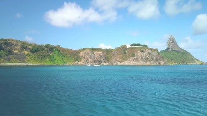 Fernando de Noronha Island, a UNESCO World Heritage site, Pernambuco, Brazil - July, 2019 - 4k footage at Porto Santo Antonio beach.